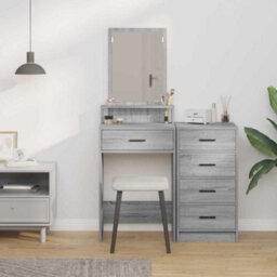 Walplus Dressing Table Grey Sonoma 50 X 41 X 140 Cm Engineered Wood - thumbnail 4