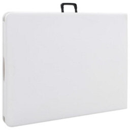 Berkfield Folding Garden Table White 180X72X72 Cm Hdpe - thumbnail 4