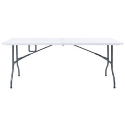 Berkfield Folding Garden Table White 180X72X72 Cm Hdpe - thumbnail 2