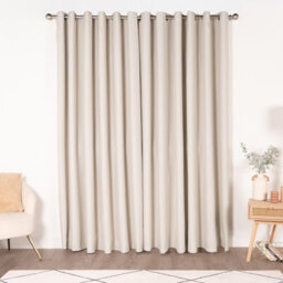 Ohs Eyelet Blackout Curtains Pair Of Thermal Ring Top, Stone - 46 X 72 - thumbnail 2