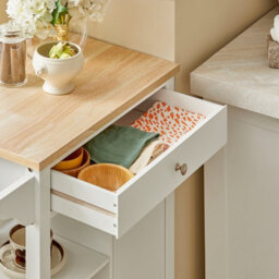 Sobuy Fkw46-Nw, Kitchen Trolley Kitchen Serving Storage Trolley Cart,w67.5Xd40Xh86.5 - thumbnail 4