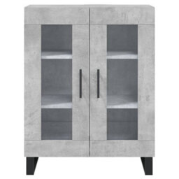 Berkfield Elegant Highboard Concrete Grey 69.5X34X180 Cm Engineered Wood - thumbnail 8