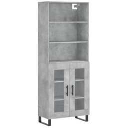 Berkfield Elegant Highboard Concrete Grey 69.5X34X180 Cm Engineered Wood - thumbnail 1