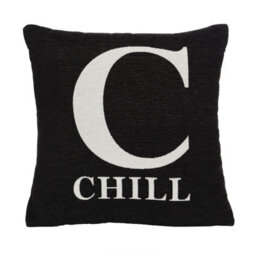 Orsina Words 'chill' Black Cushion