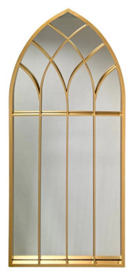 Stratus Interiors York Gold Arched Retro Wall Mirror - image 1