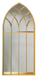 Stratus Interiors York Gold Arched Retro Wall Mirror - thumbnail 3