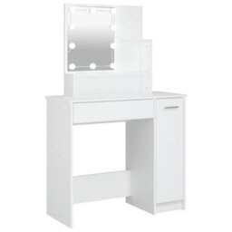 Walplus Dressing Table With Led White 86.5X35X136 Cm - thumbnail 2