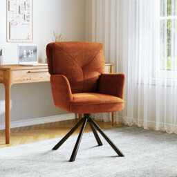 Thehotsale Orange Accent Armchair With Metal Frame Office Chair - thumbnail 1