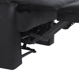 Beliani Recliner Chair Eslov Velvet Black - thumbnail 8