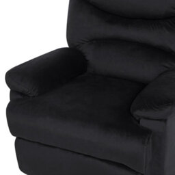 Beliani Recliner Chair Eslov Velvet Black - thumbnail 7