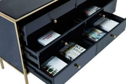 Birlea Fenwick 6 Drawer Chest Black & Gold - thumbnail 7