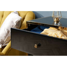 Birlea Fenwick 6 Drawer Chest Black & Gold - thumbnail 4
