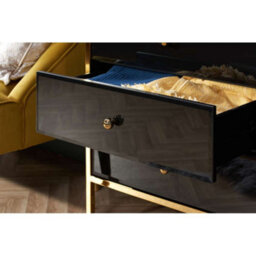 Birlea Fenwick 6 Drawer Chest Black & Gold - thumbnail 3