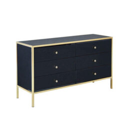 Birlea Fenwick 6 Drawer Chest Black & Gold - thumbnail 5