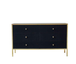 Birlea Fenwick 6 Drawer Chest Black & Gold - thumbnail 8