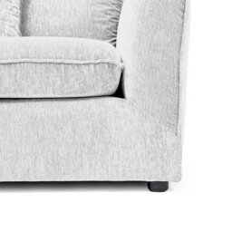 Abakus Direct Lucas Water Repellent Velvet Chenille Left Facing Corner Sofa In Silver - thumbnail 7
