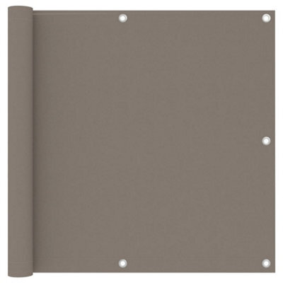 Berkfield Balcony Screen Taupe 90X500 Cm Oxford Fabric - image 1