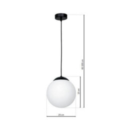 Milagro Lima Hand Made Designer Pendant Lamp Matt Black And Cool White - thumbnail 7