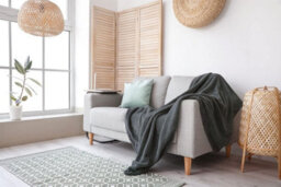 Waffle Flannel Fleece Throw Blanket Soft Warm Sofa Bed Travel (Charcoal, Single) - Pack Of 2 - thumbnail 5