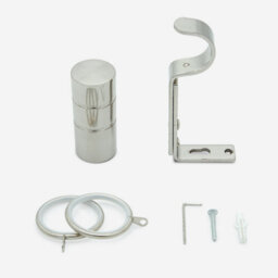 Stainless Steel 28mm Barrel Fixed Length Metal Curtain Pole  370Cm - thumbnail 3