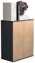 Vcm Chest Of Drawers Sideboard Dalosa 2 Revolving Doors - thumbnail 1