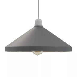 Grey Cone Shape Lamp Shade Easy Fit For Living Rooms Bedrooms Kitchen Dining Room And Café  Shade