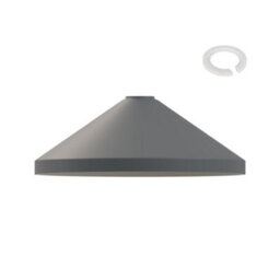 Grey Cone Shape Lamp Shade Easy Fit For Living Rooms Bedrooms Kitchen Dining Room And Café  Shade - thumbnail 2