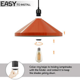 Grey Cone Shape Lamp Shade Easy Fit For Living Rooms Bedrooms Kitchen Dining Room And Café  Shade - thumbnail 6