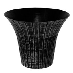 Simpa 2Pc Distressed Metallic Silver Elegance Flared Plastic Planters. - thumbnail 2
