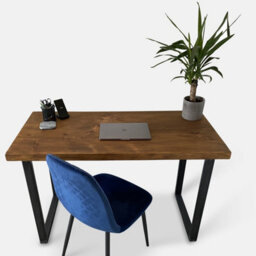 Timber Foundry Solid Wood Desk L120 X W58 X H76Cm, 50mm Pine Top, Walnut - thumbnail 2