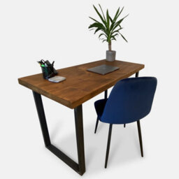 Timber Foundry Solid Wood Desk L120 X W58 X H76Cm, 50mm Pine Top, Walnut - thumbnail 1