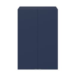 GoodHome Imandra Deep Matt Blue Bathroom Double Wall Cabinet (H)90Cm (W)60Cm - thumbnail 2