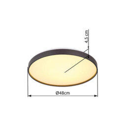 Luminosa Lighting Luminosa Eclypse Flush Ceiling Light Black Led 3000K - thumbnail 6
