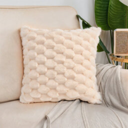 Thehotsale Set Of 2 Cozy Soft Plush Throw Pillow Cushion Covers Pillowcases Without Insert Bedroom Livingroom Pation Beige 45Cm W X 45Cm D - thumbnail 3