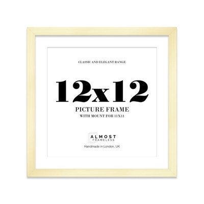 "12X12"" Gold Picture Frame - 12X12"" Square Frame With 11X11"" Mount For 12X12""/11X11"" Pictures Art Deco Style Room Decor, 1 Pack" - image 1