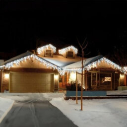 Best Artificial 5M/16Ft Bright Cool Ice White Connectable Icicle Lights 168 Mains Power Led 8 Modes Memory & Timer Outdoor Weatherproof Christmas - thumbnail 1
