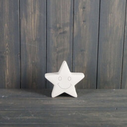 The Satchville Gift Company Glazed Ceramic Star Led