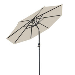 VRUC 2.7M Cream Outdoor Parasol - Crank Up & Tilt Garden Parasol Umbrella And Base - thumbnail 2