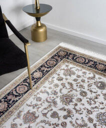 MiHOMEUK Minyatur Premium Quality V1006A White Abstract Modern Turkish Area Rug - 80 X 150 Cm - thumbnail 2