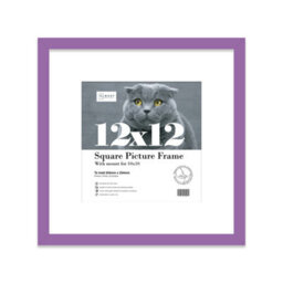 "12X12"" Purple Picture Frame - 12X12"" Square Frame With 10X10"" Mount For 12X12""/10X10"" Pictures Moderrn Style Thin Edge, 1 Pack" - thumbnail 1