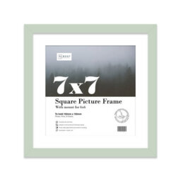 "7X7"" Mint Green Picture Frame - 7X7"" Square Frame With 6X6"" Mount For 7X7""/6X6"" Pictures Moderrn Style Thin Edge, 1 Pack" - thumbnail 1