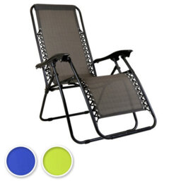 Charles Bentley Odyssey Folding Reclining Garden Chair Camping Lounger Grey - thumbnail 9