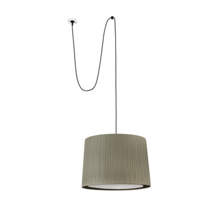 Luminosa Lighting Luminosa Samba Black, Green Cylindrical Pendant Lamp With Plug