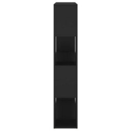 Berkfield Book Cabinet Room Divider Black 100X24X124 Cm - thumbnail 6