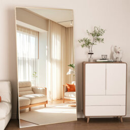 Cassilando Elegant Full Length Mirror/wall Mirror 193 X 86 Cm /75.98X 33.85In Aluminum Frame Full Bedroom Living Room - thumbnail 5