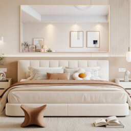 Cassilando Elegant Full Length Mirror/wall Mirror 193 X 86 Cm /75.98X 33.85In Aluminum Frame Full Bedroom Living Room - thumbnail 4