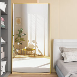 Cassilando Elegant Full Length Mirror/wall Mirror 193 X 86 Cm /75.98X 33.85In Aluminum Frame Full Bedroom Living Room - thumbnail 3