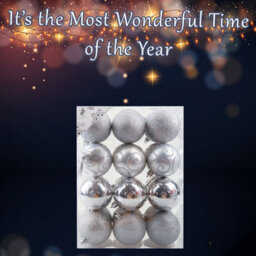 Christmas Bauble Decoration Hanging Tree Ornament X 24 6Cm Silver - thumbnail 3