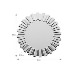 Comfy Living Modern 3D Sunburst Round Mirror 60Cm - thumbnail 5