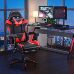 Gaming Leather Computer Chair Office Chair Recliner Leather Desk - thumbnail 6